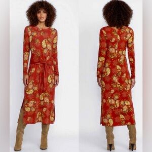 New Johnny Was Janie Favorite Maxi Midi Dress SZ Medium Boho Paisley